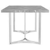 Sterling 72-inch Rectangular Dining Table Grey Faux Marble - Tampa Furniture Outlet