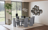 Sterling 72-inch Rectangular Dining Table Grey Faux Marble - Tampa Furniture Outlet