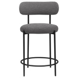 Viola Boucle Upholstered Counter Chair Grey (Set of 2) - Tampa Furniture Outlet