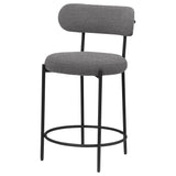 Viola Boucle Upholstered Counter Chair Grey (Set of 2) - Tampa Furniture Outlet