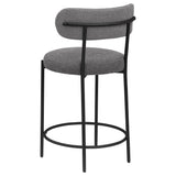 Viola Boucle Upholstered Counter Chair Grey (Set of 2) - Tampa Furniture Outlet