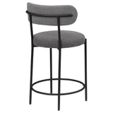 Viola Boucle Upholstered Counter Chair Grey (Set of 2) - Tampa Furniture Outlet