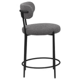 Viola Boucle Upholstered Counter Chair Grey (Set of 2) - Tampa Furniture Outlet