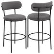 Tampa Furniture Outlet - Coaster - Viola Boucle Upholstered Bar Chair Grey (Set of 2) - 108199