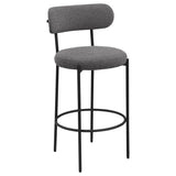 Viola Boucle Upholstered Bar Chair Grey (Set of 2) - Tampa Furniture Outlet