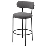 Viola Boucle Upholstered Bar Chair Grey (Set of 2) - Tampa Furniture Outlet