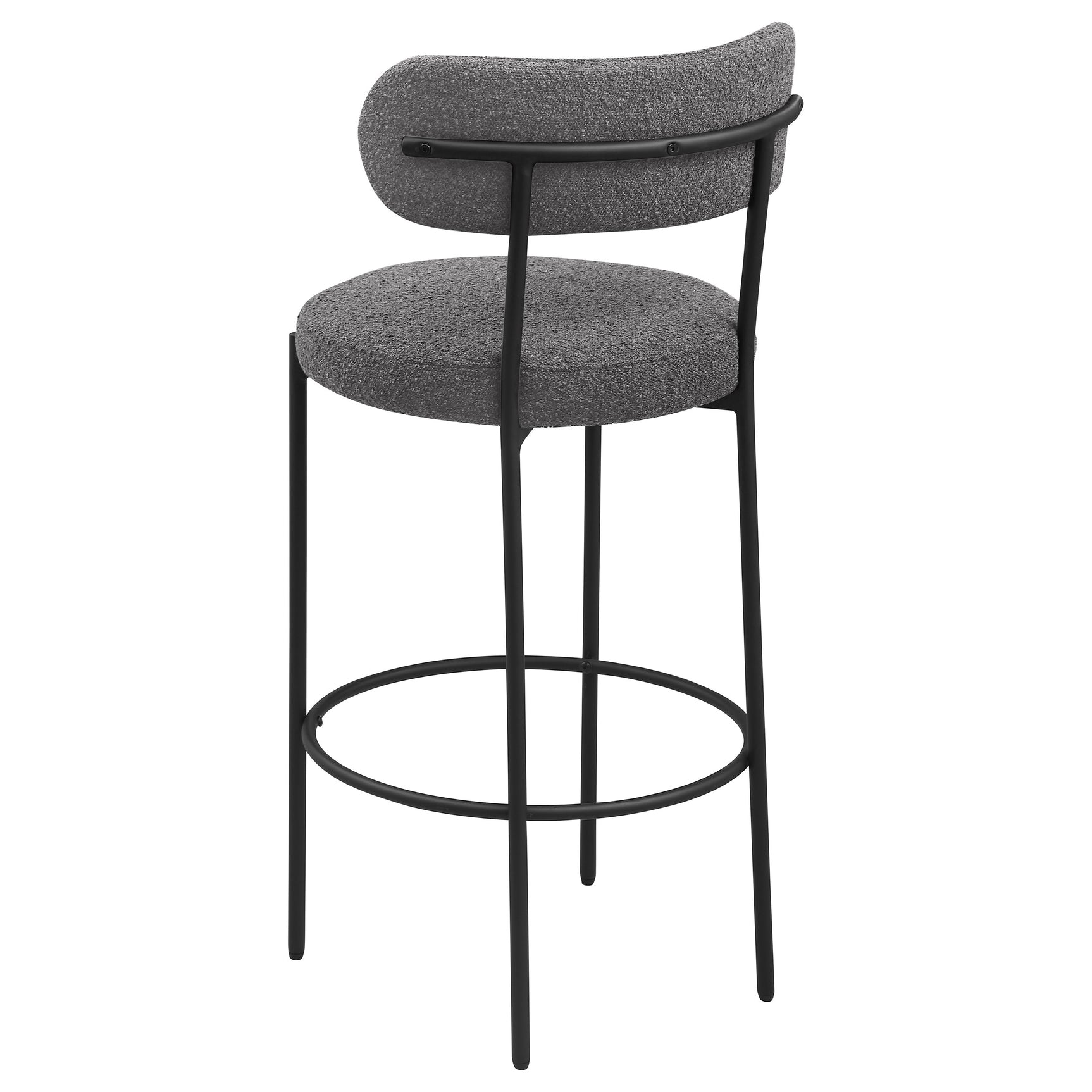 Viola Boucle Upholstered Bar Chair Grey (Set of 2) - Tampa Furniture Outlet