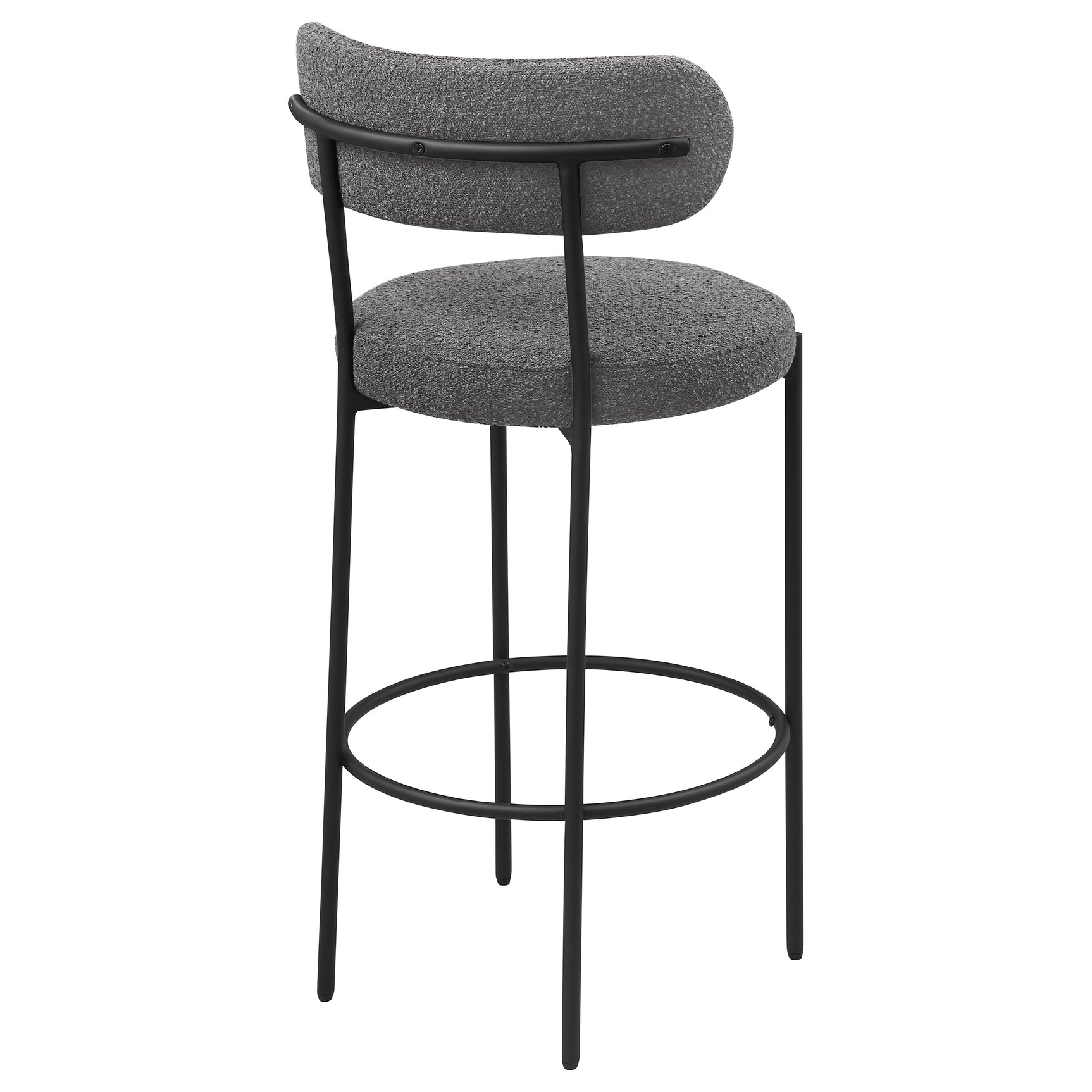 Viola Boucle Upholstered Bar Chair Grey (Set of 2) - Tampa Furniture Outlet