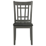 Lavon 5-piece Oval Extension Leaf Dining Set Medium Grey - Tampa Furniture Outlet