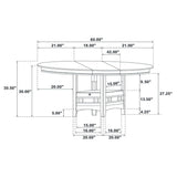 Lavon 5-piece Oval Extension Leaf Dining Set Medium Grey - Tampa Furniture Outlet