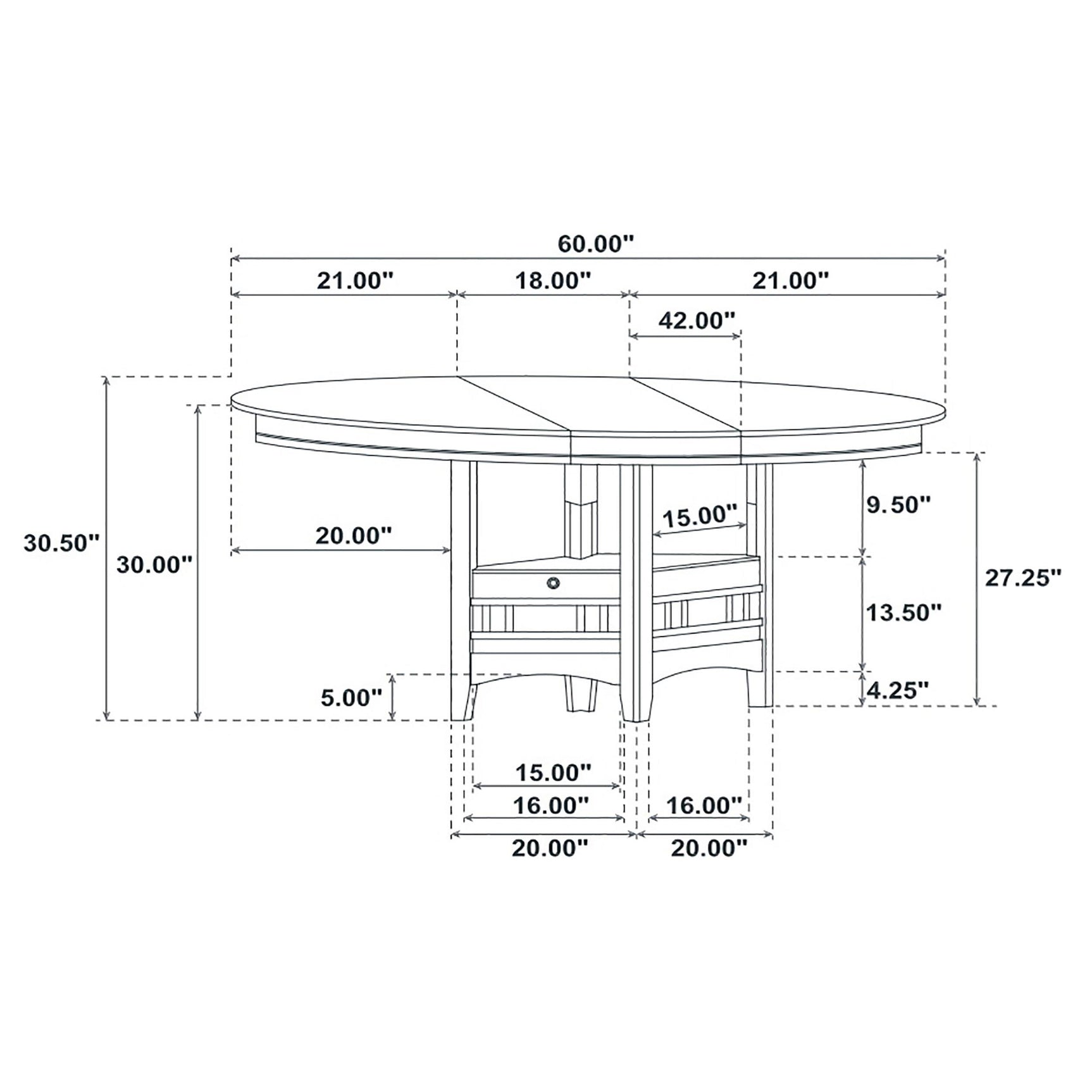 Lavon 5-piece Oval Extension Leaf Dining Set Medium Grey - Tampa Furniture Outlet