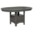 Tampa Furniture Outlet - Coaster - Lavon Oval 60-inch Wood Extension Leaf Dining Table Medium Grey - 108211