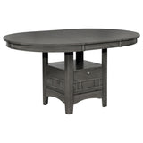 Tampa Furniture Outlet - Coaster - Lavon Oval 60-inch Wood Extension Leaf Dining Table Medium Grey - 108211