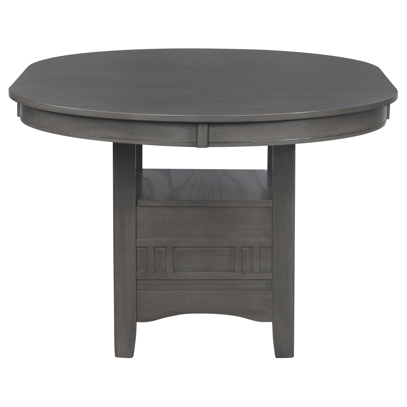 Lavon Oval 60-inch Wood Extension Leaf Dining Table Medium Grey - Tampa Furniture Outlet