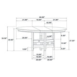 Lavon Oval 60-inch Wood Extension Leaf Dining Table Medium Grey - Tampa Furniture Outlet