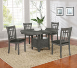 Lavon Oval 60-inch Wood Extension Leaf Dining Table Medium Grey - Tampa Furniture Outlet