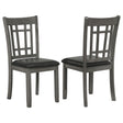 Tampa Furniture Outlet - Coaster - Lavon Wood Dining Side Chair Black and  Medium Grey (Set of 2) - 108212