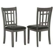 Tampa Furniture Outlet - Coaster - Lavon Wood Dining Side Chair Black and  Medium Grey (Set of 2) - 108212