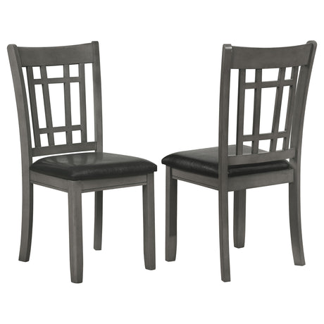 Tampa Furniture Outlet - Coaster - Lavon Wood Dining Side Chair Black and  Medium Grey (Set of 2) - 108212