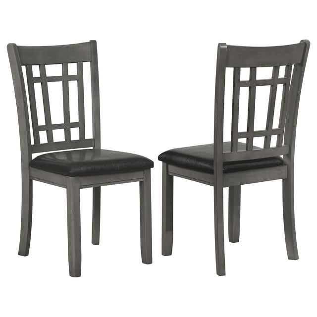 Tampa Furniture Outlet - Coaster - Lavon Wood Dining Side Chair Black and  Medium Grey (Set of 2) - 108212