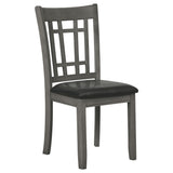 Lavon Wood Dining Side Chair Black and  Medium Grey (Set of 2) - Tampa Furniture Outlet