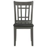 Lavon Wood Dining Side Chair Black and  Medium Grey (Set of 2) - Tampa Furniture Outlet