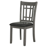 Lavon Wood Dining Side Chair Black and  Medium Grey (Set of 2) - Tampa Furniture Outlet
