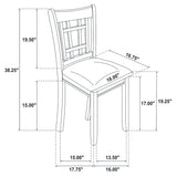 Lavon Wood Dining Side Chair Black and  Medium Grey (Set of 2) - Tampa Furniture Outlet