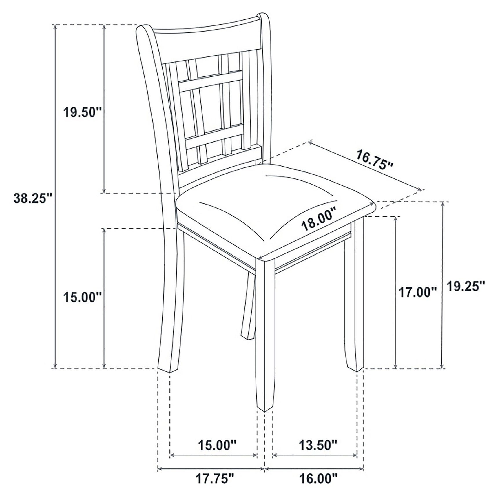 Lavon Wood Dining Side Chair Black and  Medium Grey (Set of 2) - Tampa Furniture Outlet
