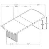 Brookmead 100-inch Extension Leaf Dining Table Black - Tampa Furniture Outlet