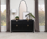Brookmead 4-door Sideboard Buffet Storage Cabinet Black - Tampa Furniture Outlet