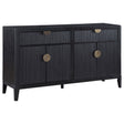 Tampa Furniture Outlet - Coaster - Brookmead 4-door Sideboard Buffet Storage Cabinet Black - 108235