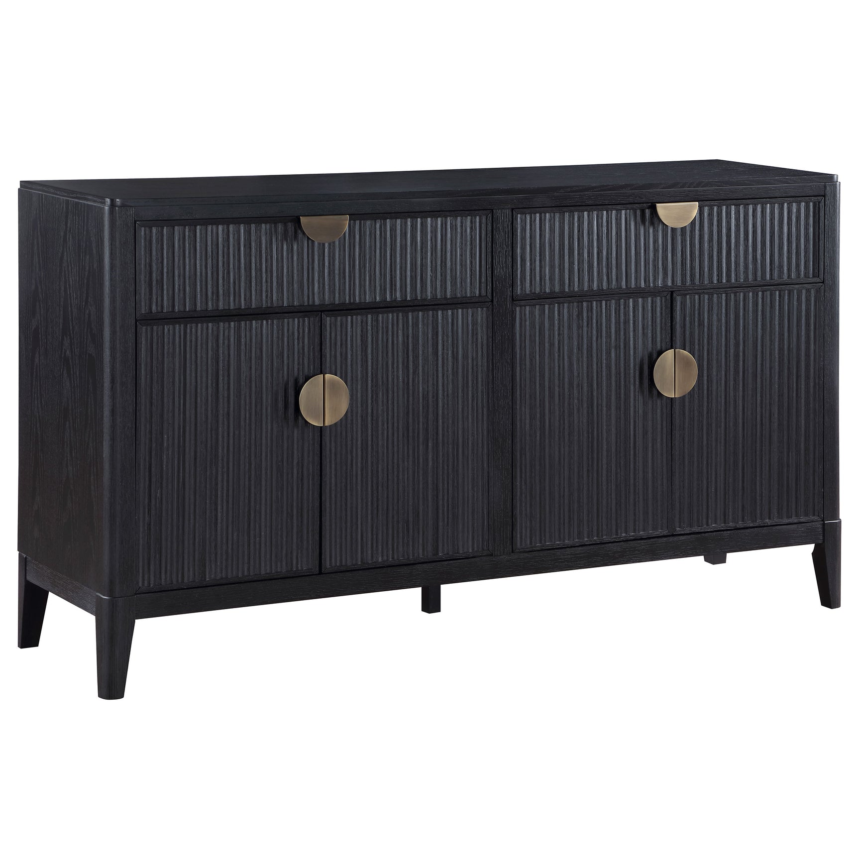 Tampa Furniture Outlet - Coaster - Brookmead 4-door Sideboard Buffet Storage Cabinet Black - 108235