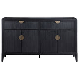Brookmead 4-door Sideboard Buffet Storage Cabinet Black - Tampa Furniture Outlet