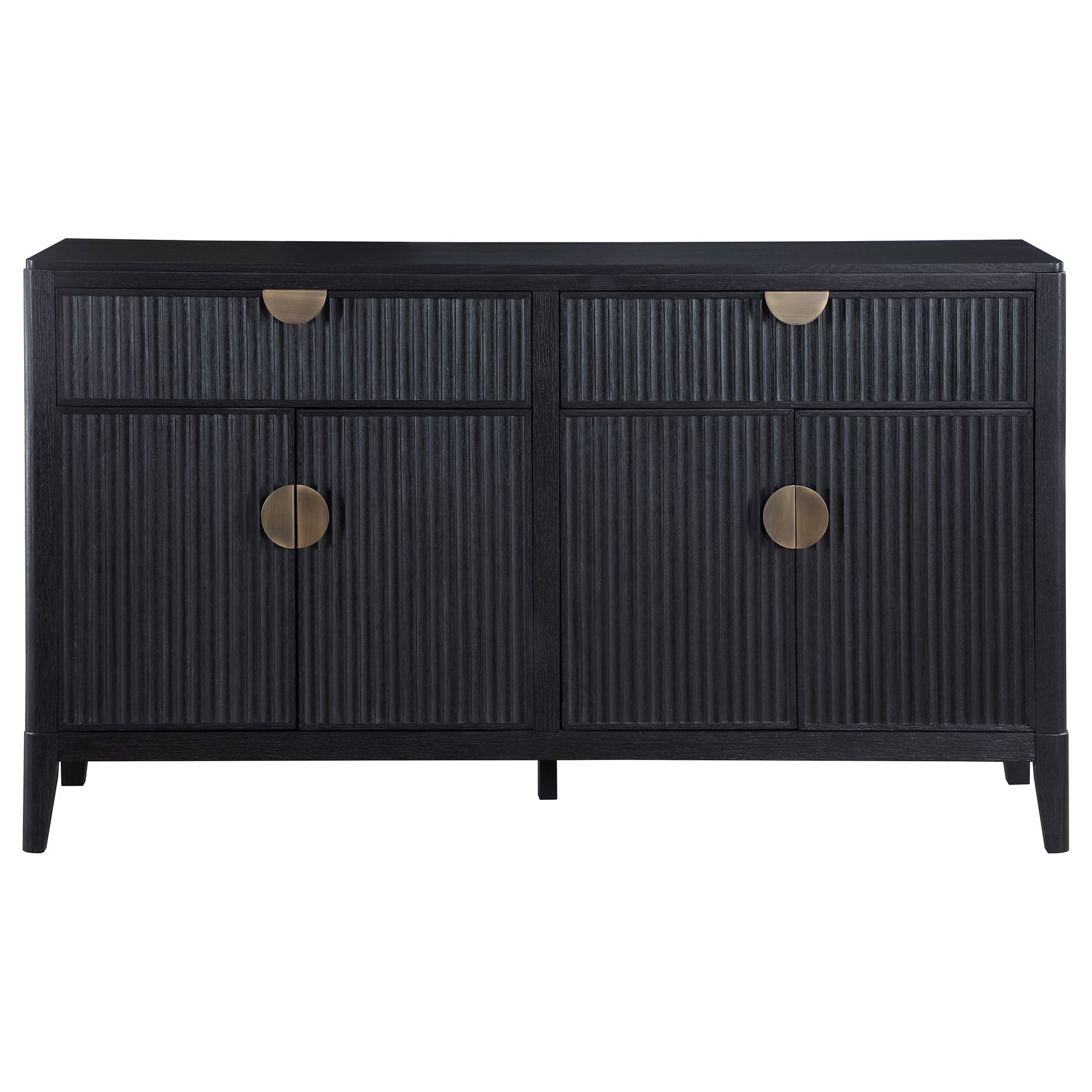 Brookmead 4-door Sideboard Buffet Storage Cabinet Black - Tampa Furniture Outlet