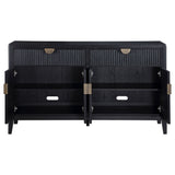Brookmead 4-door Sideboard Buffet Storage Cabinet Black - Tampa Furniture Outlet