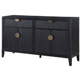 Brookmead 4-door Sideboard Buffet Storage Cabinet Black - Tampa Furniture Outlet