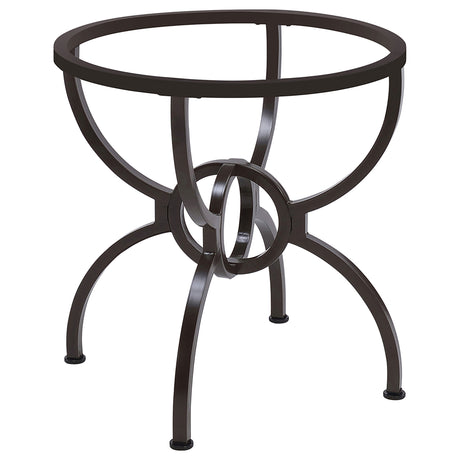 Tampa Furniture Outlet - Coaster - Aviano Round Metal Dining Table Base Gunmetal - 108291