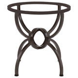 Aviano Round Metal Dining Table Base Gunmetal - Tampa Furniture Outlet
