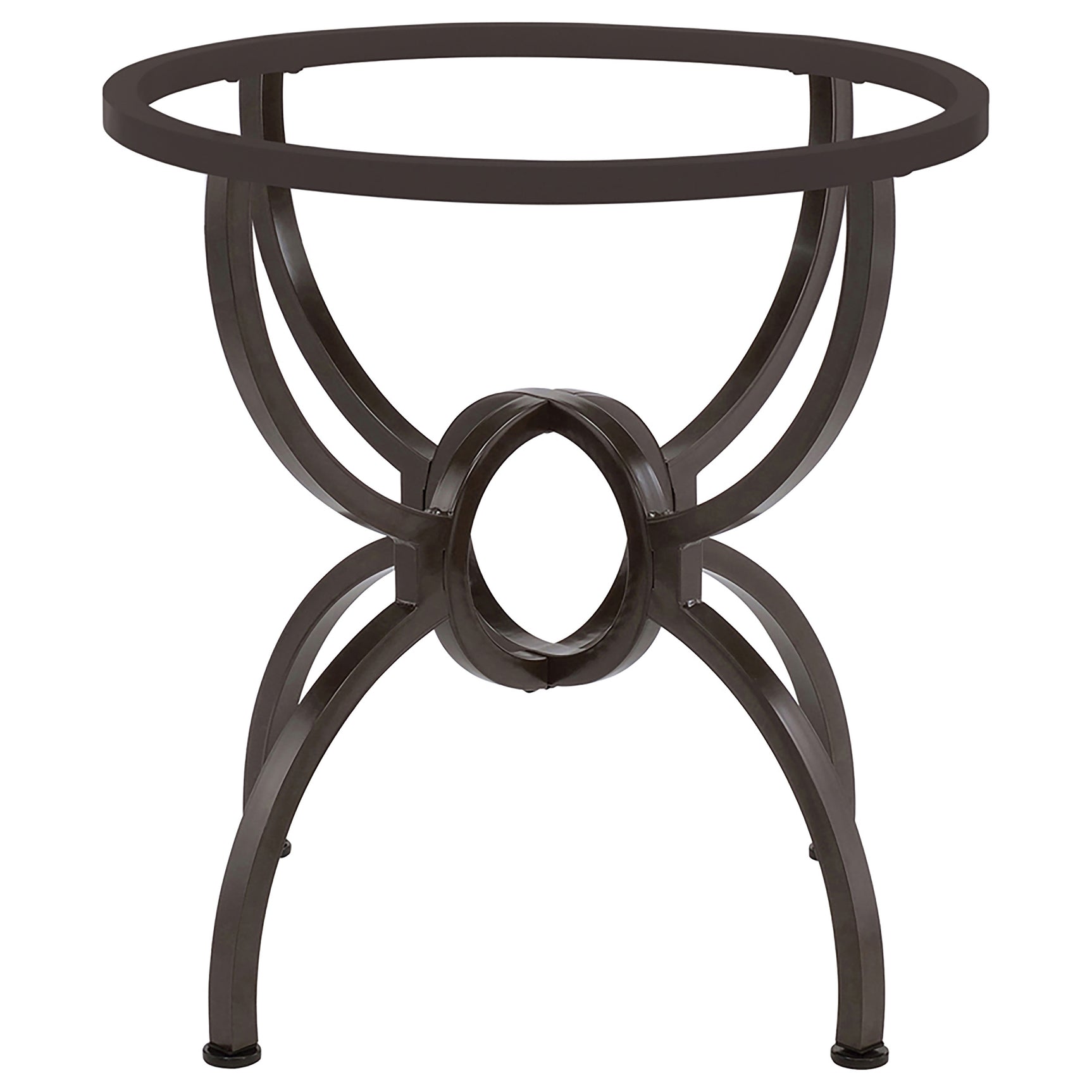 Aviano Round Metal Dining Table Base Gunmetal - Tampa Furniture Outlet