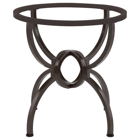 Aviano Round Metal Dining Table Base Gunmetal - Tampa Furniture Outlet