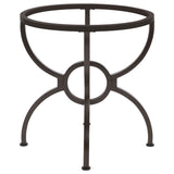Aviano Round Metal Dining Table Base Gunmetal - Tampa Furniture Outlet
