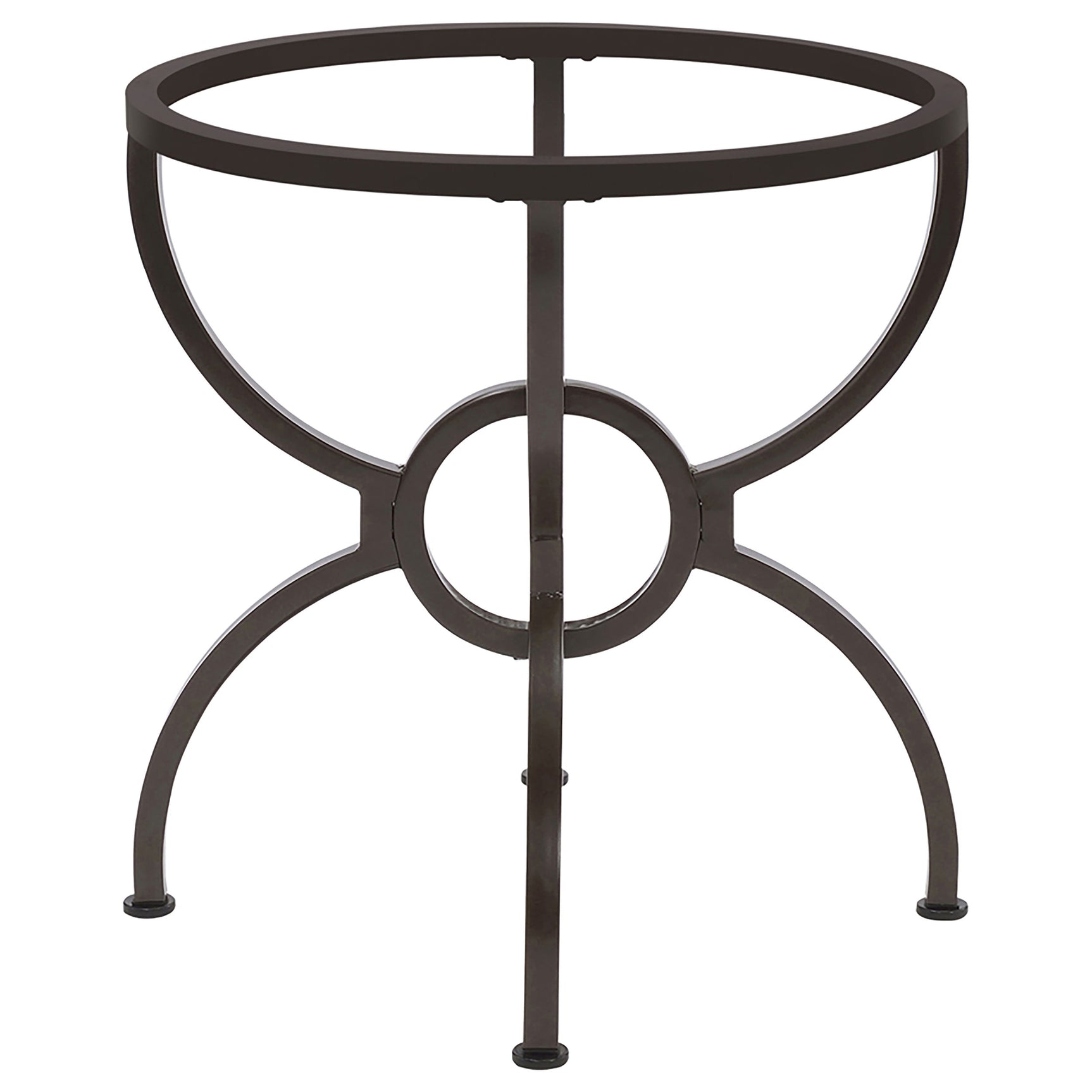 Aviano Round Metal Dining Table Base Gunmetal - Tampa Furniture Outlet