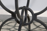 Aviano Round Metal Dining Table Base Gunmetal - Tampa Furniture Outlet