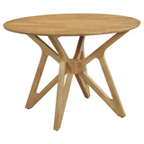 Elowen 5-piece Round Solid Wood Dining Set Light Walnut - Tampa Furniture Outlet