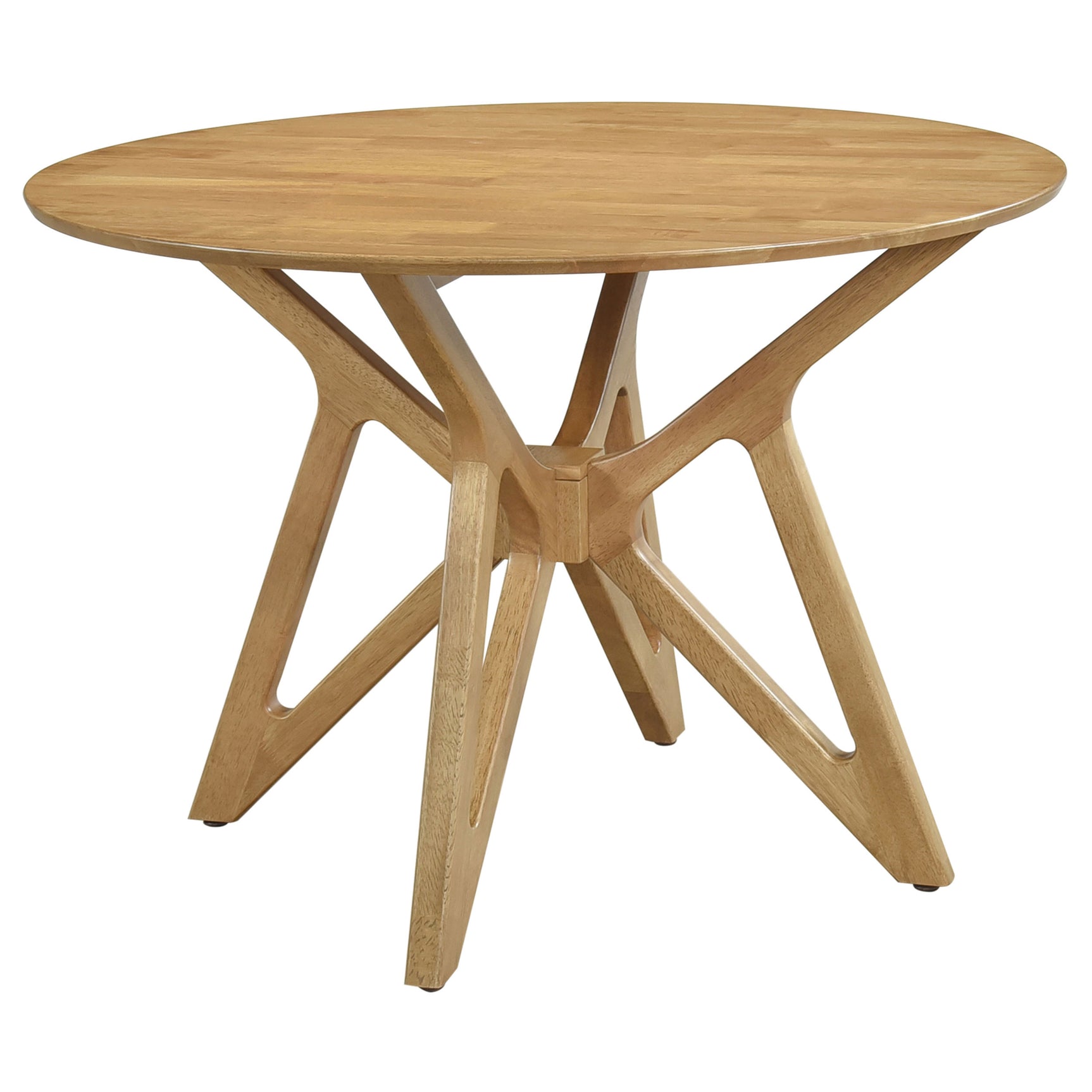 Elowen 5-piece Round Solid Wood Dining Set Light Walnut - Tampa Furniture Outlet