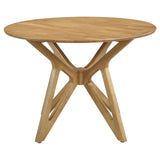 Elowen 5-piece Round Solid Wood Dining Set Light Walnut - Tampa Furniture Outlet