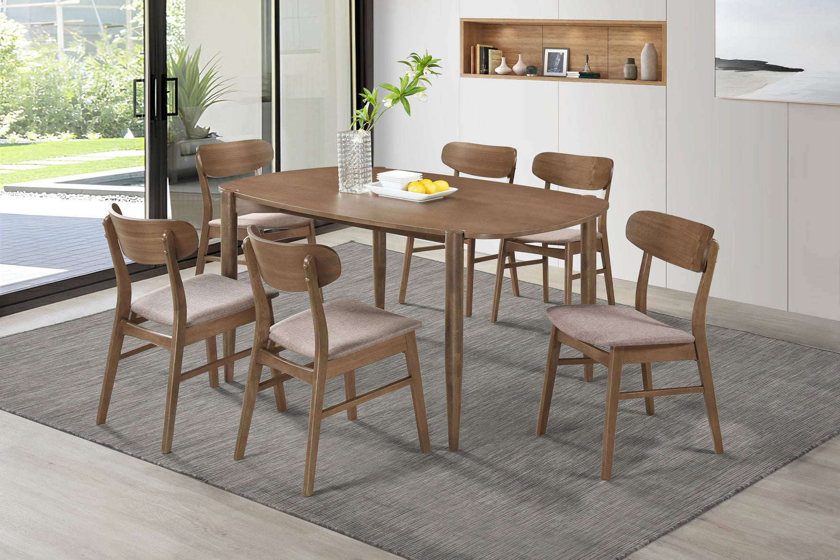 Dortch Oval 63-inch Solid Wood Dining Table Walnut - Tampa Furniture Outlet