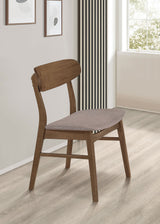 Dortch Dining Side Chair Walnut and Brown (Set of 2) - Tampa Furniture Outlet