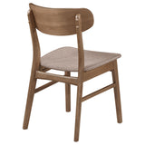 Dortch Dining Side Chair Walnut and Brown (Set of 2) - Tampa Furniture Outlet
